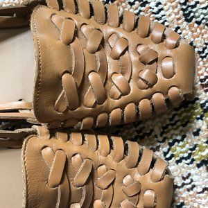 Nisolo Leather Hurache Sandals in Almond